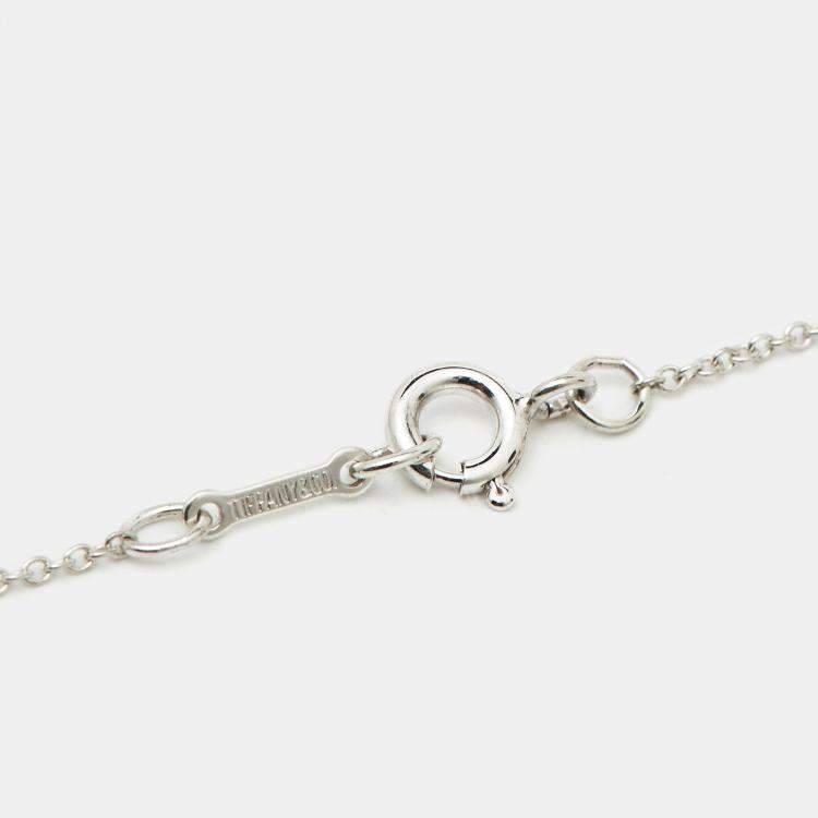 Pre Owned Tiffany & Co. Elsa Peretti Bean Sterling Silver Necklace