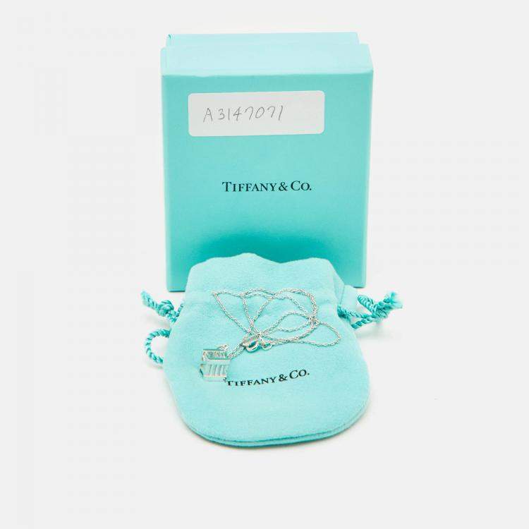 Pre Owned Tiffany & Co. Atlas Cube Sterling Silver Necklace