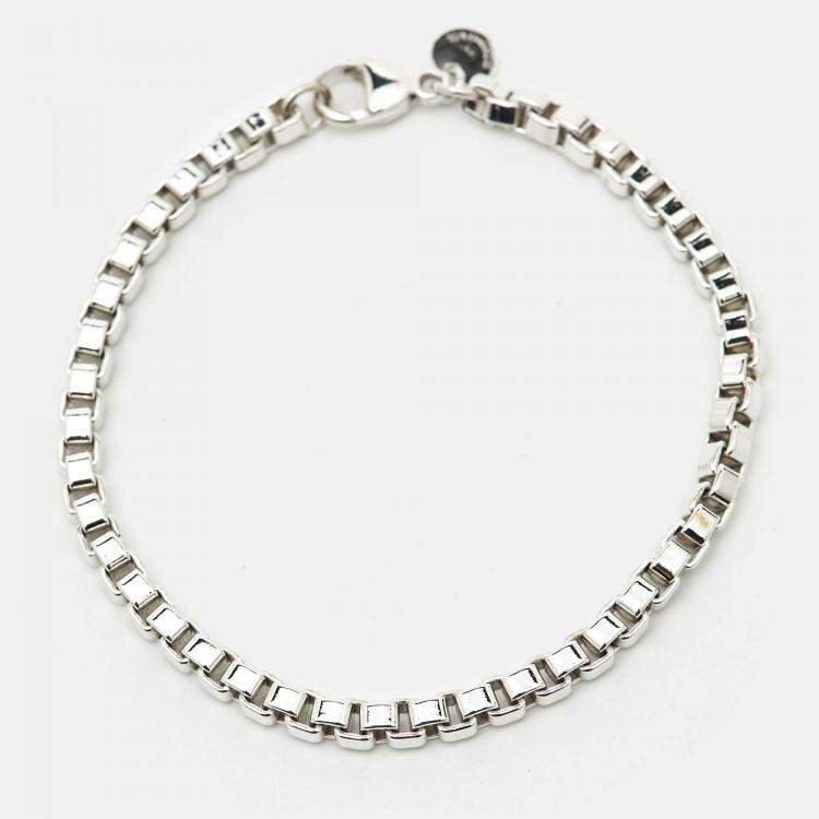 Pre Owned Tiffany & Co. Venetian Link Sterling Silver Unisex Bracelet