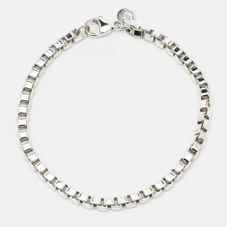 Pre Owned Tiffany & Co. Venetian Link Sterling Silver Unisex Bracelet
