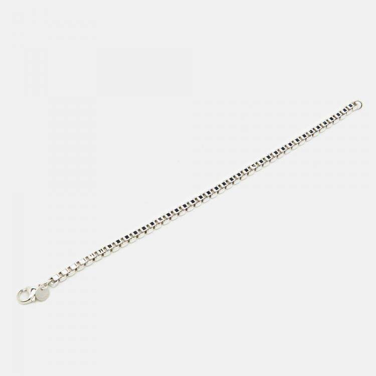 Pre Owned Tiffany & Co. Venetian Link Sterling Silver Unisex Bracelet