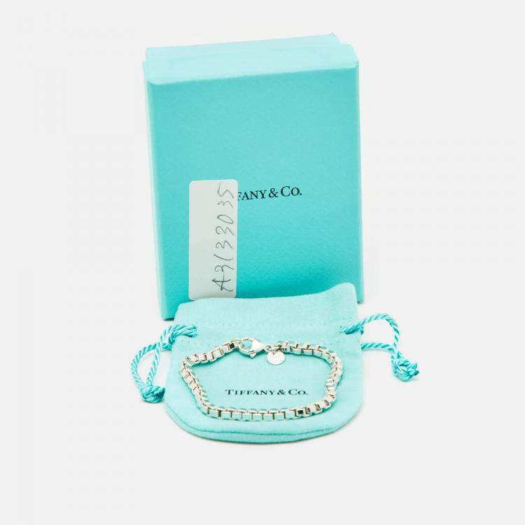 Pre Owned Tiffany & Co. Venetian Link Sterling Silver Unisex Bracelet