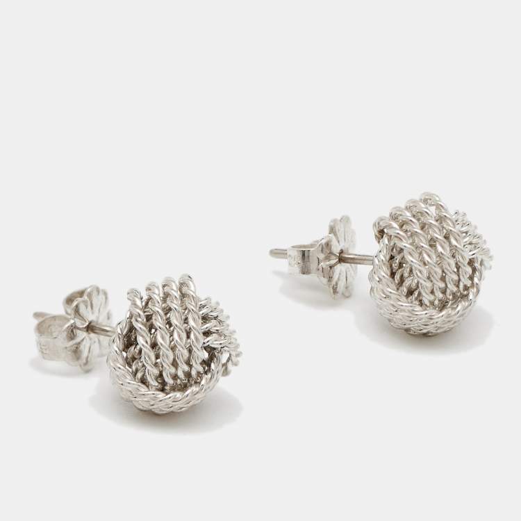 مملوكة مسبقًا Tiffany & Co. Knot Sterling Silver Earrings