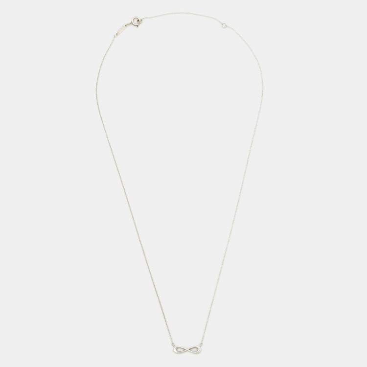Pre Owned Tiffany & Co. Infinity Sterling Silver Necklace