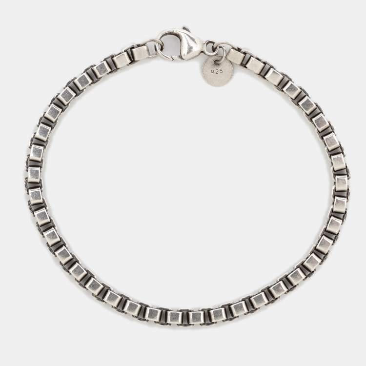 Pre Owned Tiffany & Co. Venetian Link Sterling Silver Unisex Bracelet