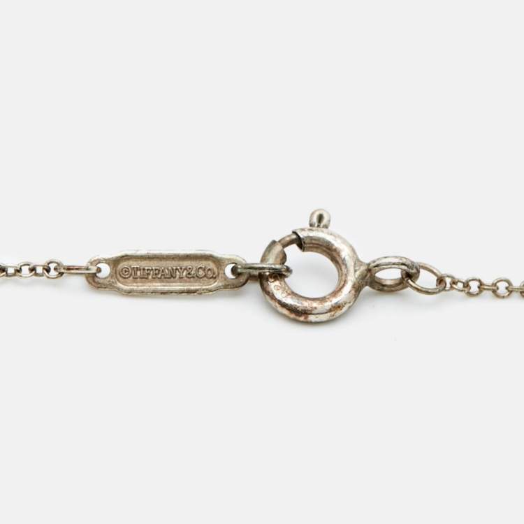 Pre Owned Tiffany & Co. Return To Tiffany Heart Tag with Key Sterling Silver Pendant Necklace