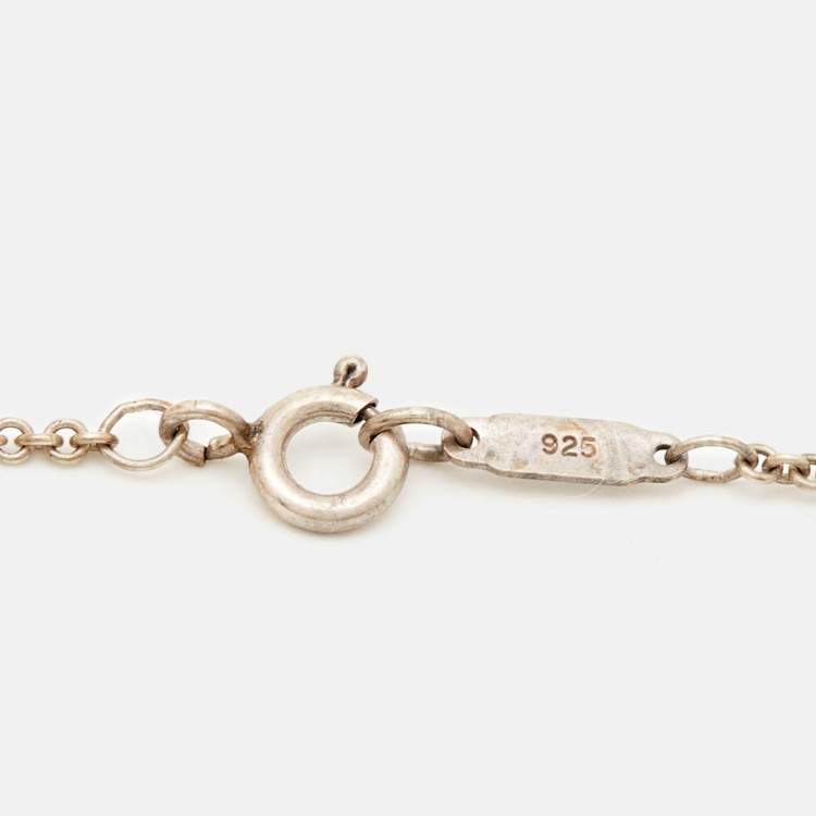 Pre Owned Tiffany & Co. Atlas Cube Sterling Silver Pendant Necklace