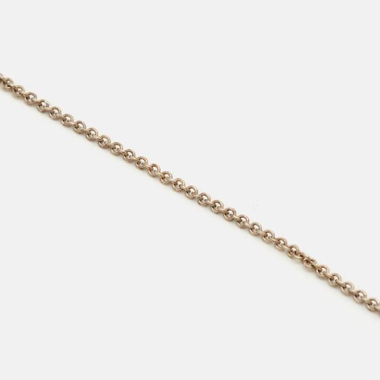 Pre Owned Tiffany & Co. Atlas Cube Sterling Silver Pendant Necklace