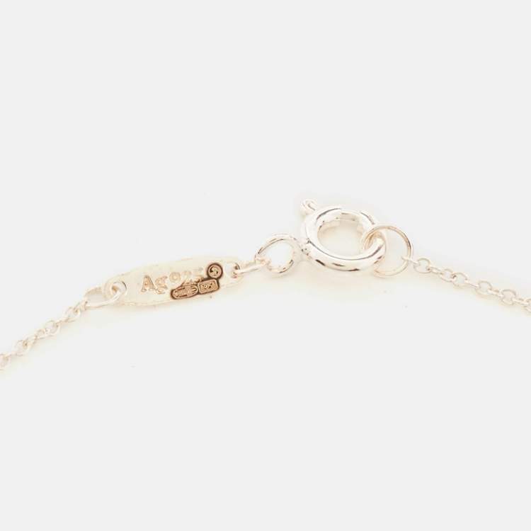 Pre Owned Tiffany & Co. Return To Tiffany Enamel Sterling Silver Pendant Necklace