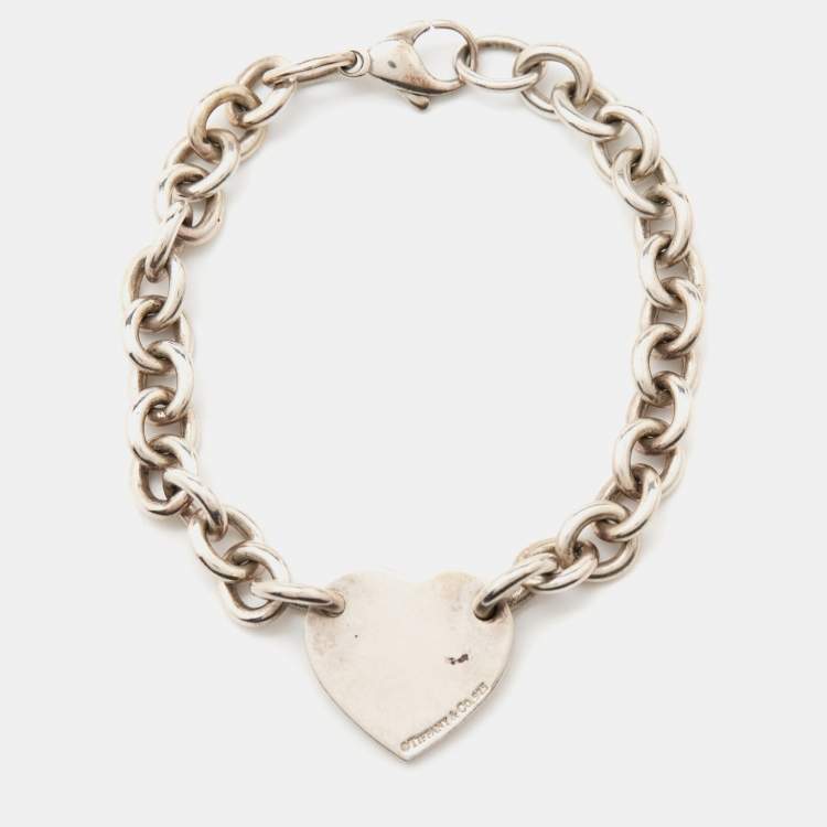 مملوكة مسبقًا Tiffany & Co.  Return to Tiffany Sterling Silver Heart Tag Bracelet