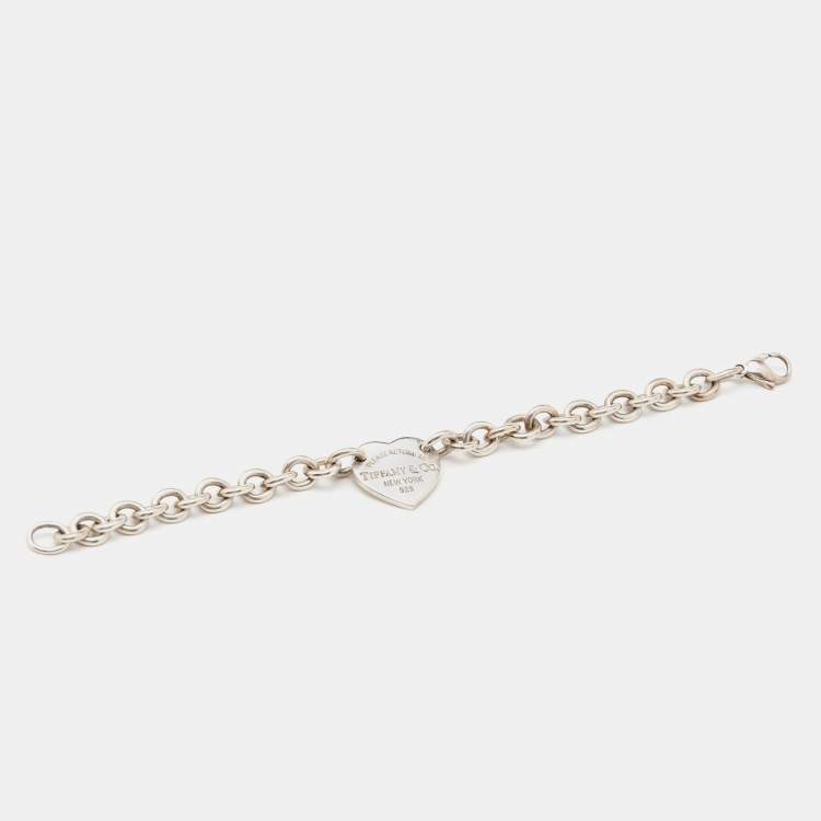 مملوكة مسبقًا Tiffany & Co.  Return to Tiffany Sterling Silver Heart Tag Bracelet