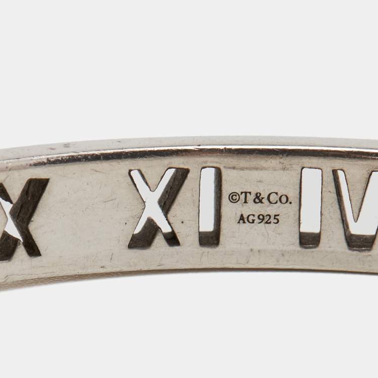 Pre Owned Tiffany & Co. Atlas Sterling Silver Bangle Bracelet