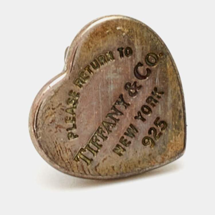 Pre Owned Tiffany & Co. Return to Tiffany Sterling Silver Mini Stud Earrings