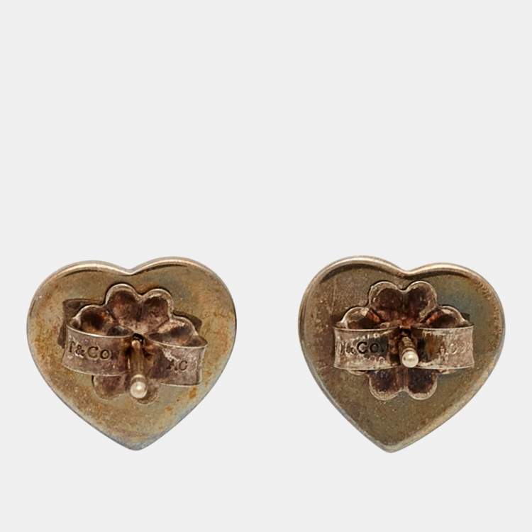 Pre Owned Tiffany & Co. Return to Tiffany Sterling Silver Mini Stud Earrings