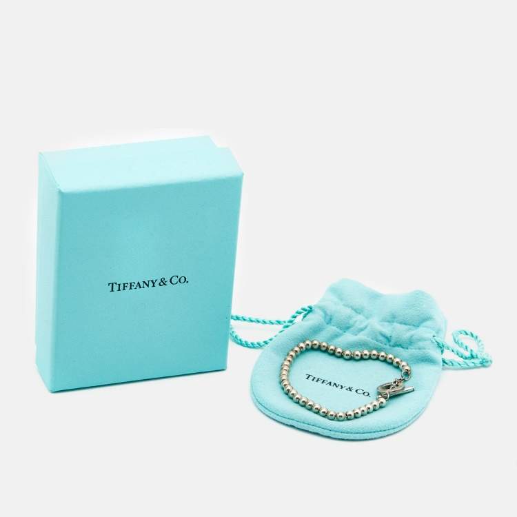 Pre Owned Tiffany & Co. Toggle Bead Sterling Silver Bracelet