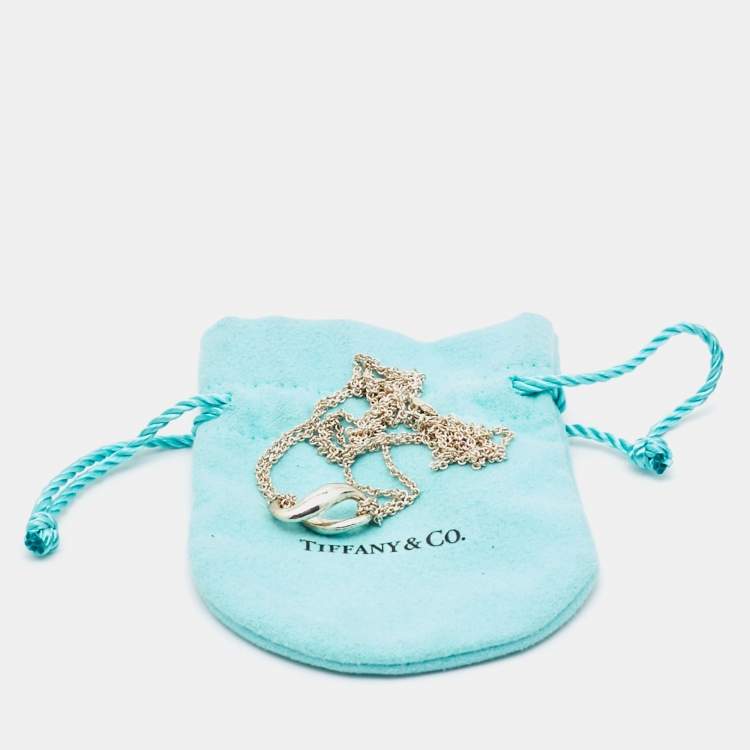 Pre Owned Tiffany & Co. Infinity Double Strand Sterling Silver Necklace
