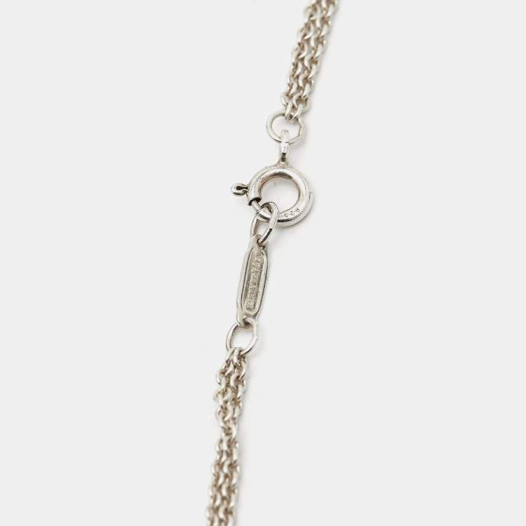 مملوكة مسبقًا Tiffany & Co. Infinity Double Strand Sterling Silver Necklace