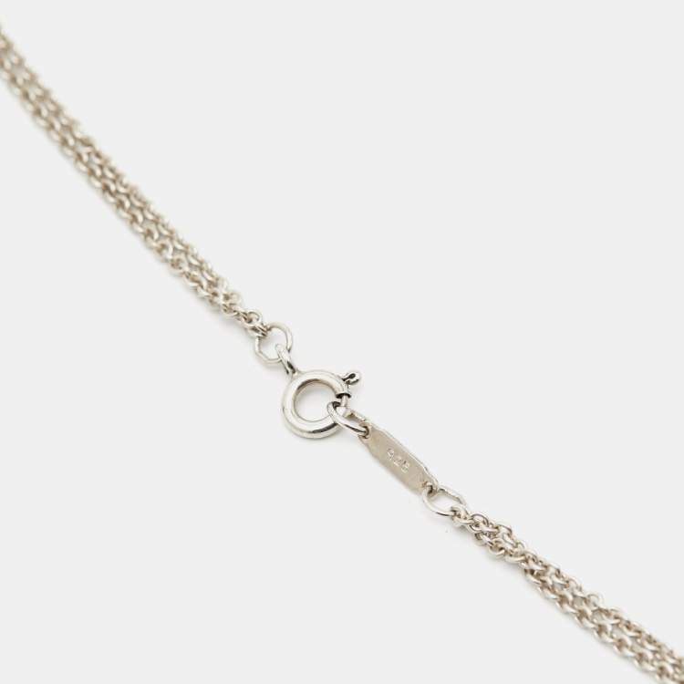 مملوكة مسبقًا Tiffany & Co. Infinity Double Strand Sterling Silver Necklace
