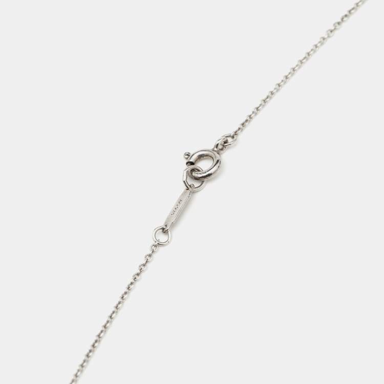 Pre Owned Tiffany & Co. Bow Sterling Silver Pendant Necklace And Earrings