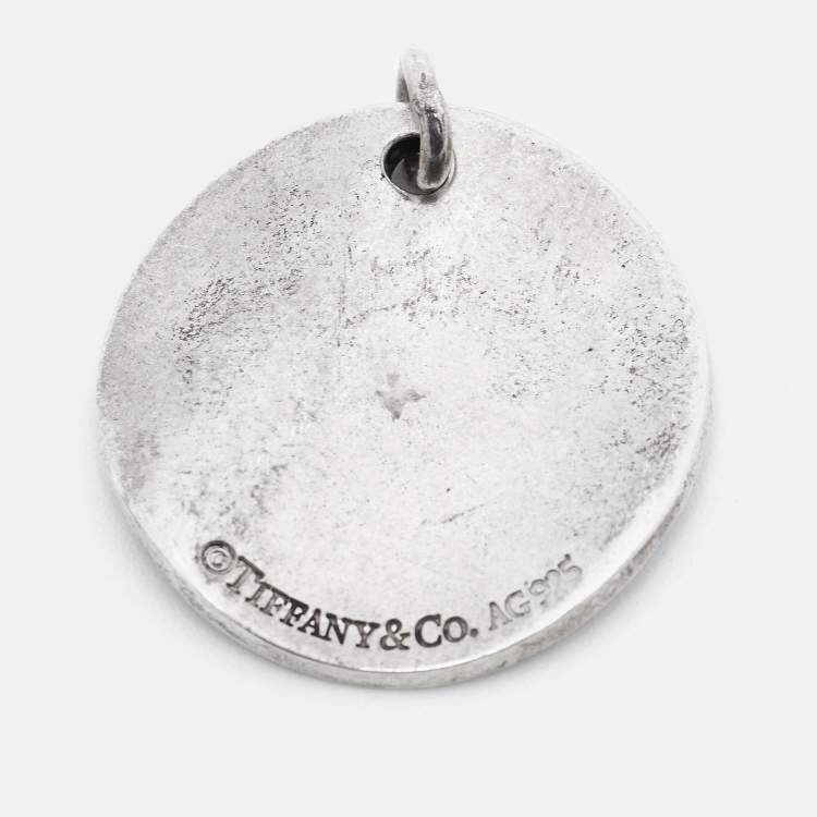 Pre Owned Tiffany & Co. Tiffany Notes Wavy Round Sterling Silver Pendant 