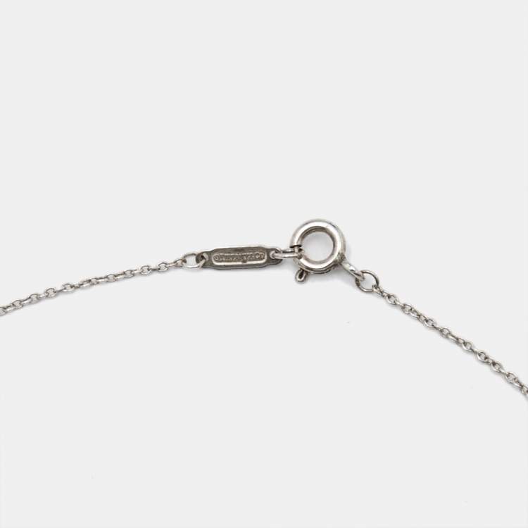 Pre Owned Tiffany & Co. Tiffany 1837 Interlocking Circles Rubedo and Sterling Silver Pendant Necklace