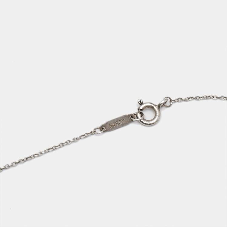 Pre Owned Tiffany & Co. Tiffany 1837 Interlocking Circles Rubedo and Sterling Silver Pendant Necklace