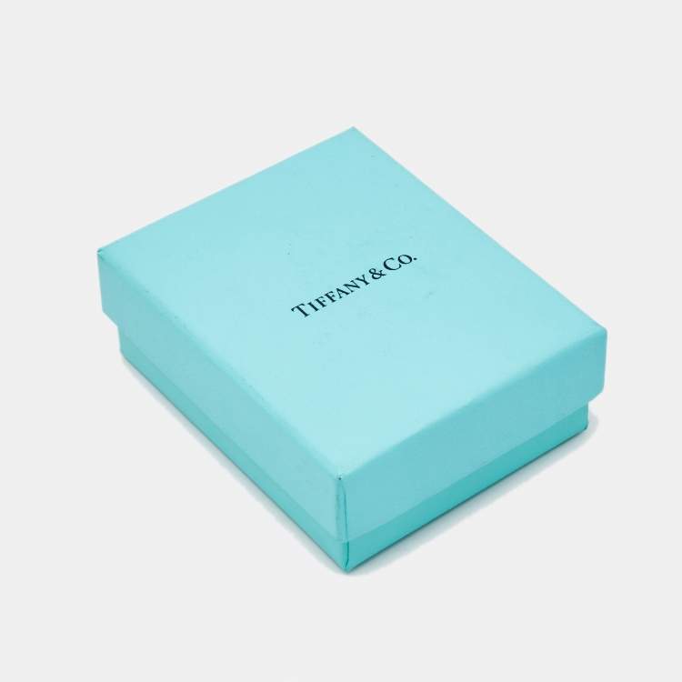 Pre Owned Tiffany & Co. Open Heart Sterling Silver 925 Multistrand Toggle Bracelet