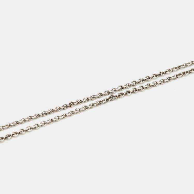 Pre Owned Tiffany & Co. Elsa Peretti Bean Sterling Silver 925 Pendant Necklace