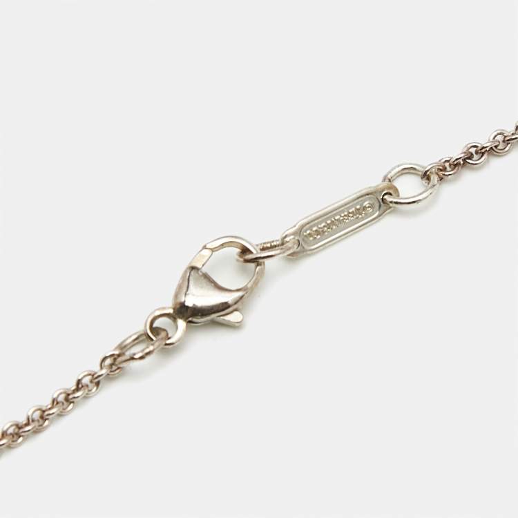 Pre Owned Tiffany & Co. 1837  Oval Loop Sterling Silver 925 Pendant Necklace