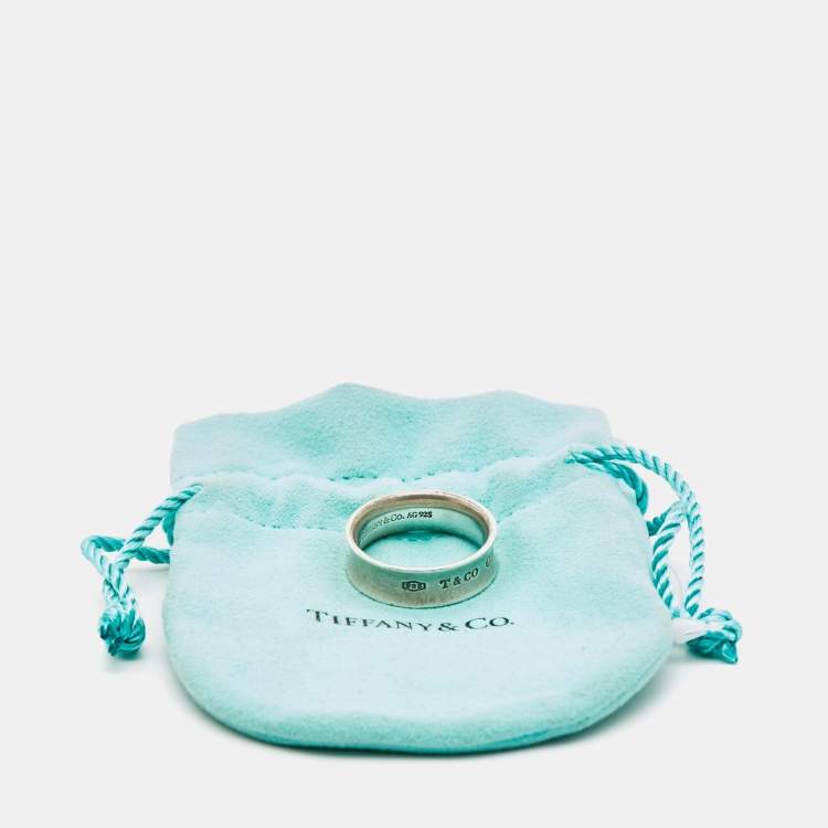 Pre Owned Tiffany & Co. Tiffany 1837  Sterling Silver Band Ring Size 58