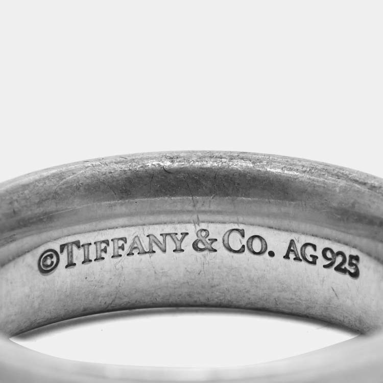 Pre Owned Tiffany & Co. Tiffany 1837  Sterling Silver Band Ring Size 58