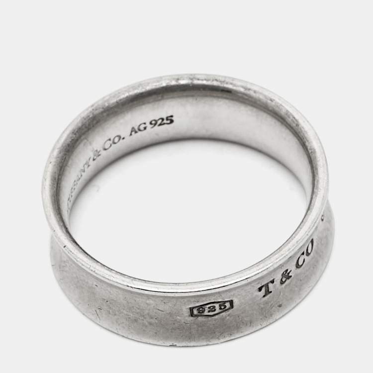 Pre Owned Tiffany & Co. Tiffany 1837  Sterling Silver Band Ring Size 58