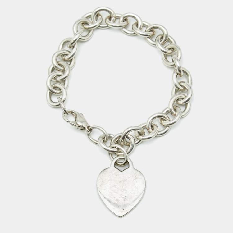 مملوكة مسبقًا Tiffany & Co.  Tiffany Heart Tag  Sterling Silver Charm Bracelet