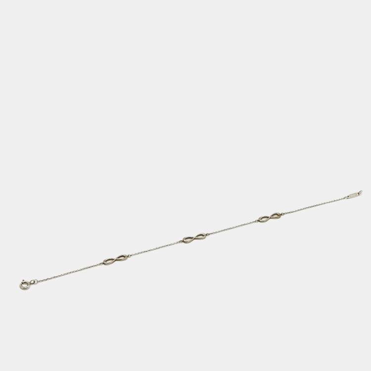 Pre Owned Tiffany & Co. Infinity Sterling Silver Bracelet