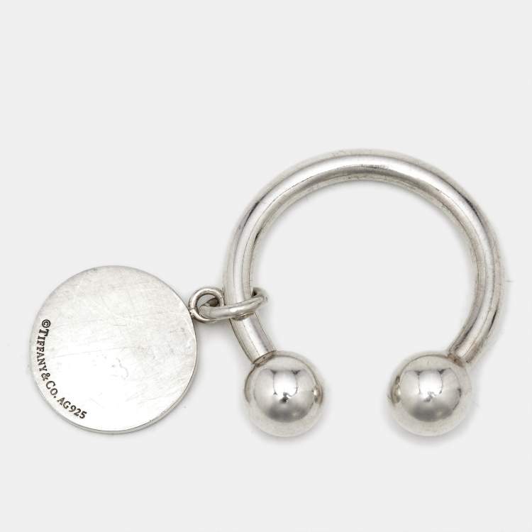 Pre Owned Tiffany & Co. Horse Shoe Sterling Silver Charm Key Ring 