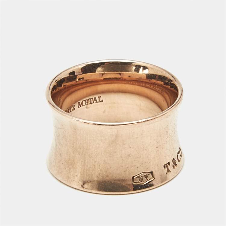 Pre Owned Tiffany & Co. 1837 Rubedo Metal Ring Size 53