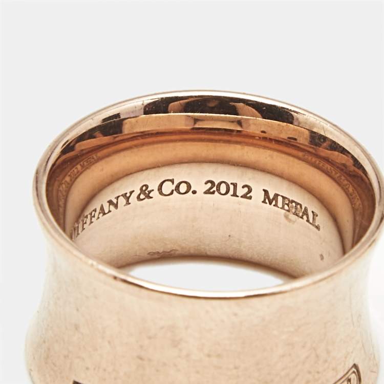 Pre Owned Tiffany & Co. 1837 Rubedo Metal Ring Size 53