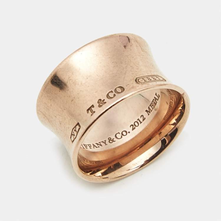 Pre Owned Tiffany & Co. 1837 Rubedo Metal Ring Size 53