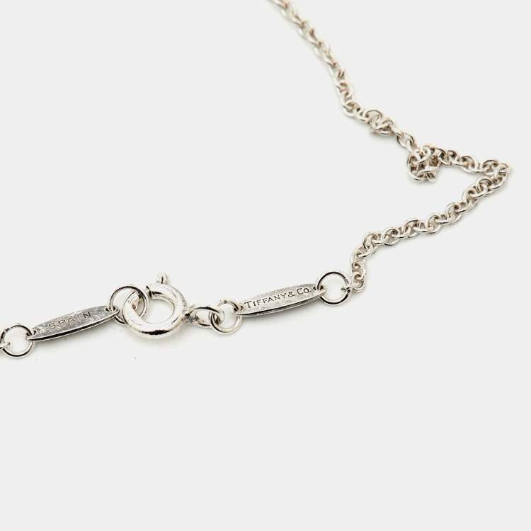 Pre Owned Tiffany & Co. Elsa Peretti Open Heart Sterling Silver Necklace