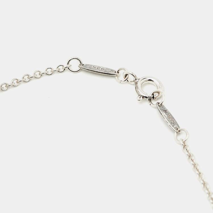 Pre Owned Tiffany & Co. Elsa Peretti Open Heart Sterling Silver Necklace