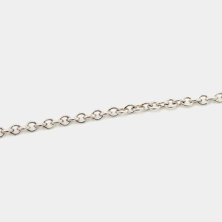 Pre Owned Tiffany & Co. Elsa Peretti Open Heart Sterling Silver Necklace