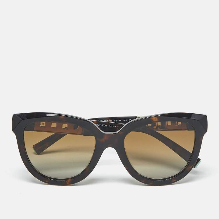 Pre Owned Tiffany & Co. Brown Gradient TF4215-F Polarized Cat Eye Sunglasses