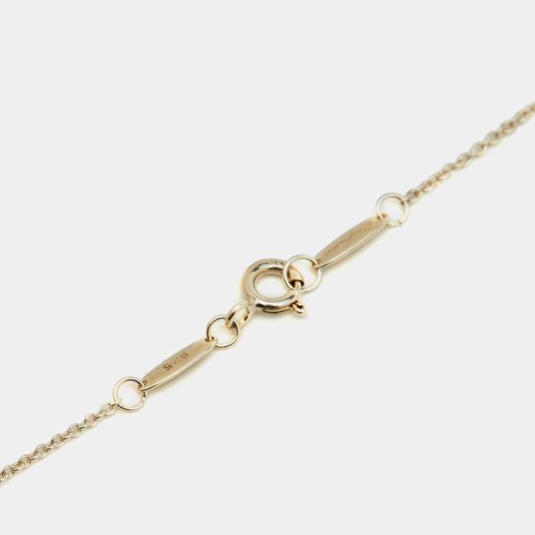 Pre Owned Tiffany & Co. Elsa Peretti Open Heart Sterling Silver Pendant Necklace