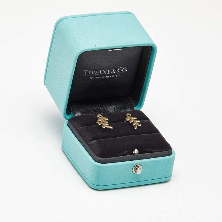 Pre Owned Tiffany & Co. Olive Leaf Climber Sterling Silver Earrings