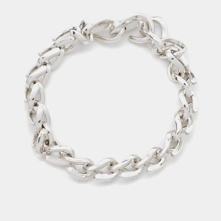 Pre Owned Tiffany & Co. Forge Sterling Silver 925 Link Bracelet