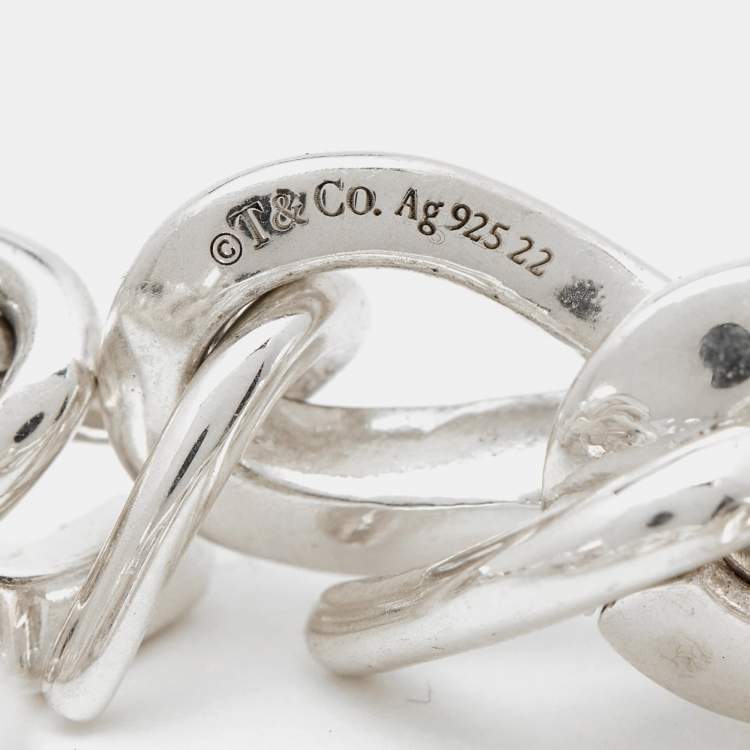 Pre Owned Tiffany & Co. Forge Sterling Silver 925 Link Bracelet