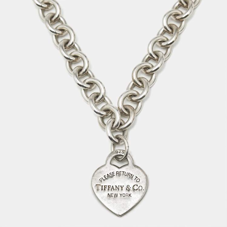Pre Owned Tiffany & Co. Return To Tiffany Sterling Silver Necklace