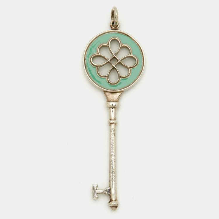 Pre Owned Tiffany & Co. Knot Enamel Sterling Silver Pendant