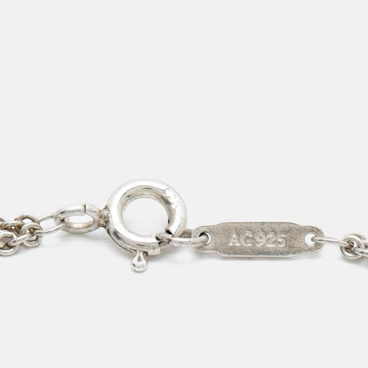 مملوكة مسبقًا Tiffany & Co. Infinity Sterling Silver Double Chain Bracelet