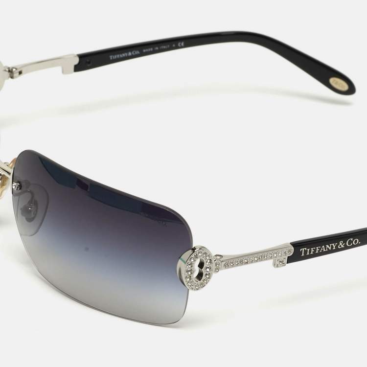 Pre Owned Tiffany & Co. Blue Gradient TF3024 B Rectangle Sunglasses